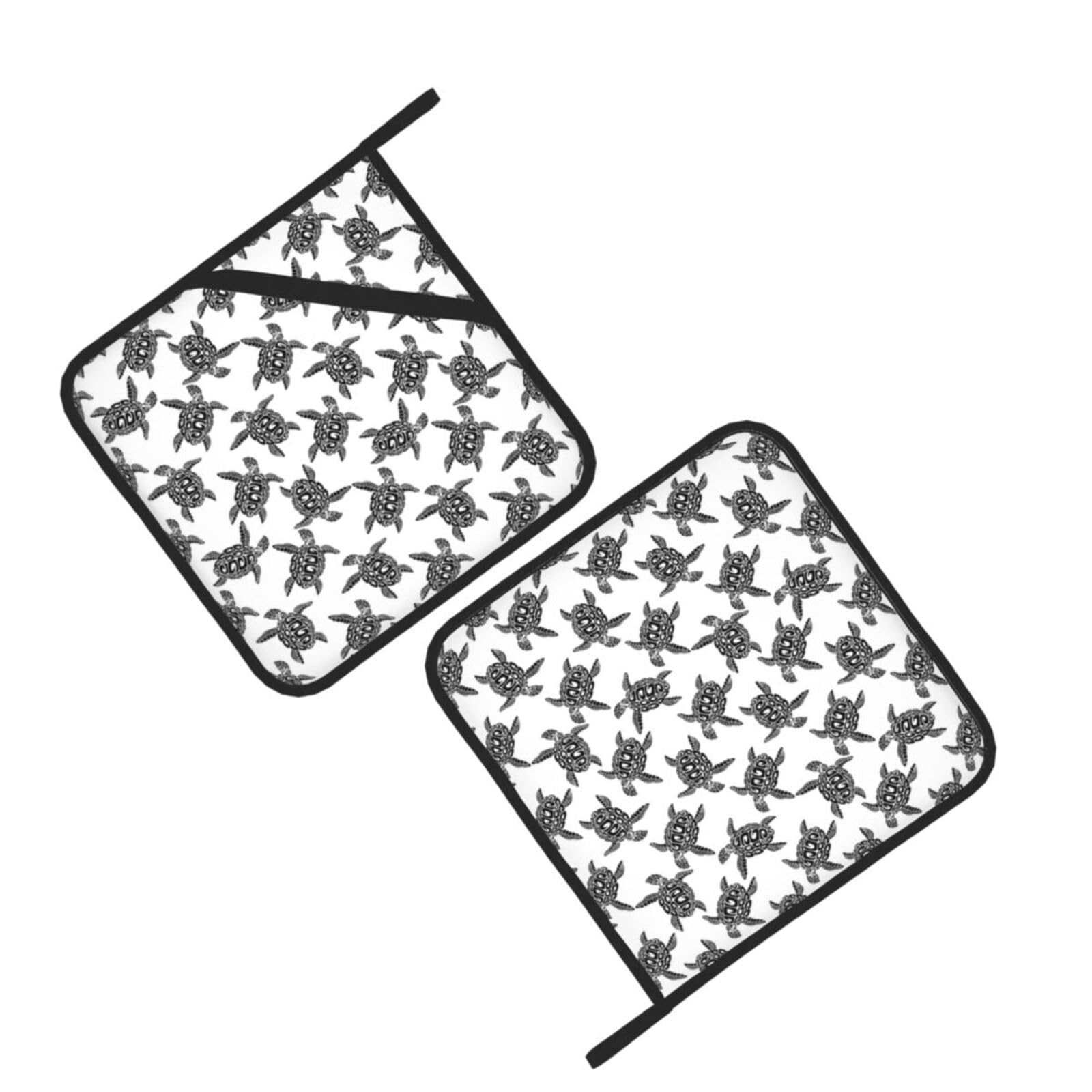 Animals Sea Turtles Printed Oven Pot Holders Set of 2 Pcs Heat Resistant Kitchen Microwave Potholders for Cooking Baking Grilling