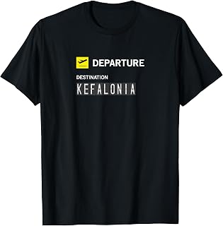 Scoreboard Airport Departure Kefalonia T-Shirt