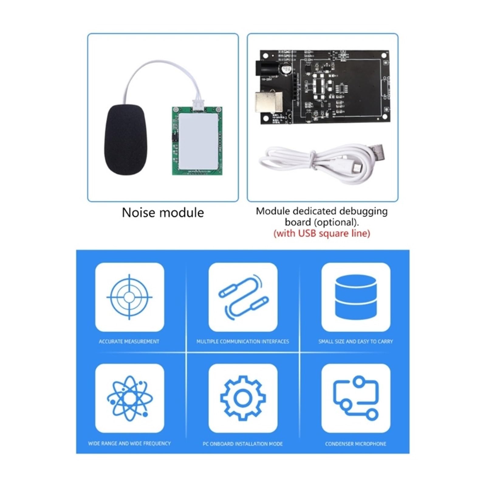 Misuratore Di Livello Sonoro Del Sensore Modulo Rilevamento Dei Decibel Rumore Grado Industriale Misurazione Suono Precisione Estremamente Elevata(RS485 5V)