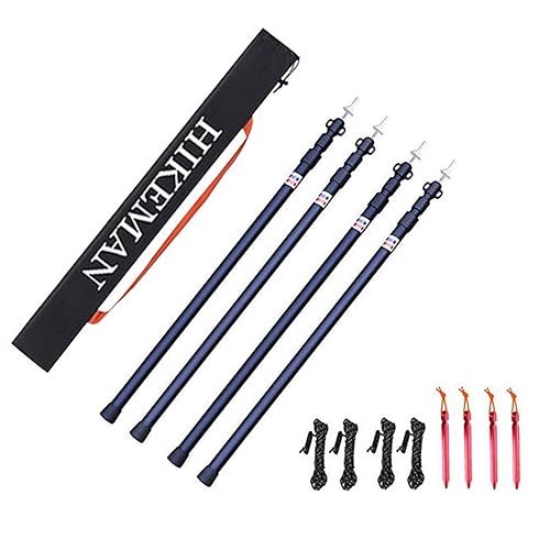 HIKEMAN Tent Poles Camping Poles for Tarp Awning Canopy Porch