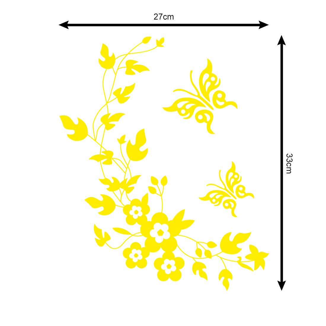 Sehaz Artworks TOI-YEL-Flower Multicolor Wall Decal or Bathroom Sticker 1