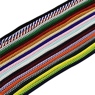 日本製 江戸打ちひも 直径約3mm × 約80cm 22色セット レーヨン 古代紫 和雑貨、飾り紐、お守り、巾着袋に