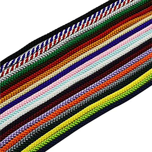日本製 江戸打ちひも 直径約3mm × 約80cm 22色セット レーヨン 古代…