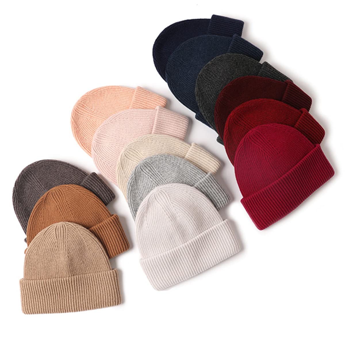 Gorro de Punto Clásico para Hombres y Mujeres, Sombrero de Punto de Lana 100% Suave Unisex, Gorros de Calavera Gorra de Invierno Cálido Beanie Deportivo para Exterior Correr Esquiar Dark Gray