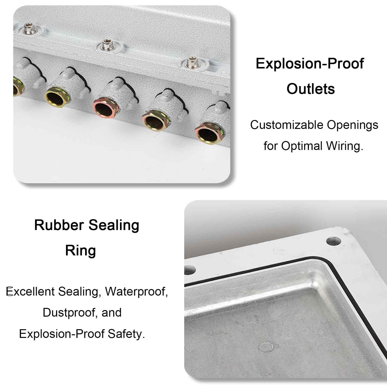 Caja Estanca Exterior Electrica, Caja Conexiones Estanca Resistente a Explosiones, Impermeable IP66, con Panel de Montaje Interno y Cubierta Abatible(30x30x15cm/12x12x6in)