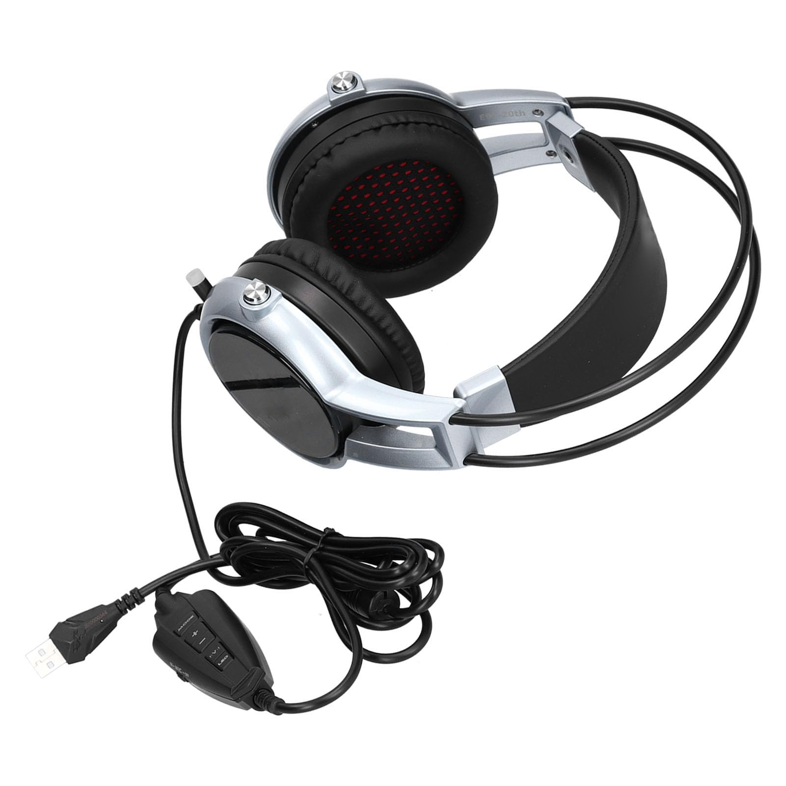 Cuffie Gaming Ergonomiche Illuminazione RGB 7.1 Surround Sound per PC e Gaming, Nero, 1 Unità (Blu)