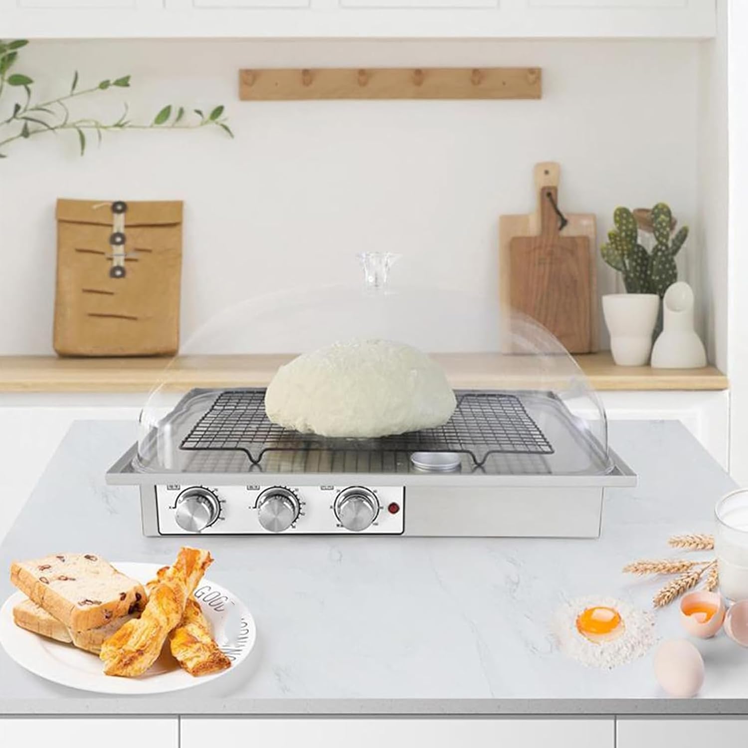 Pojemnik do pieczenia chleba ze stali nierdzewnej, wilgotność + temperatura + czas, elektryczna maszyna do fermentacji ciasta, L