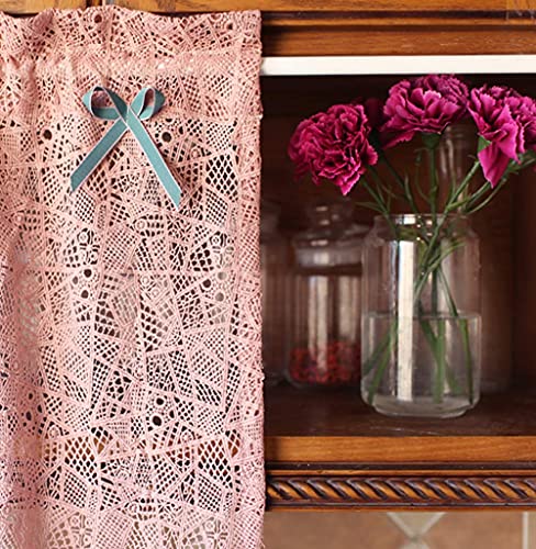 Cortinas de café de encaje decorativas para ventanas cortas de la cocina 5