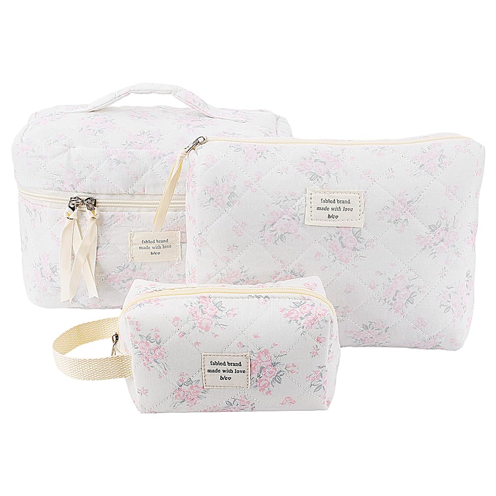 CHAMAIR 3Pcs Coquette Makeup Bag