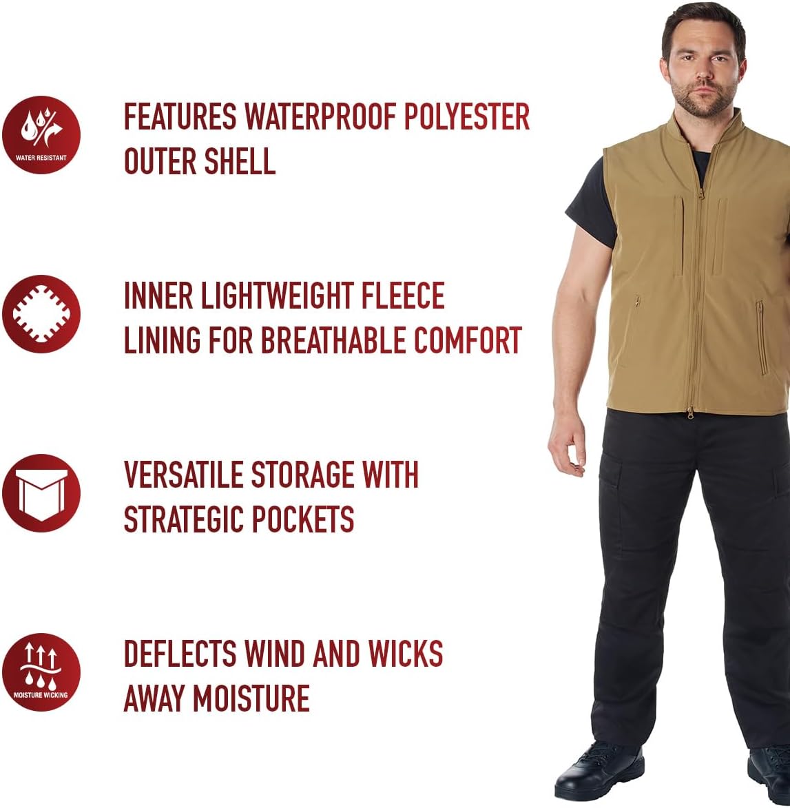 Rothco Men's Professional Conceal-Ops Soft Shell Vest - Image 5