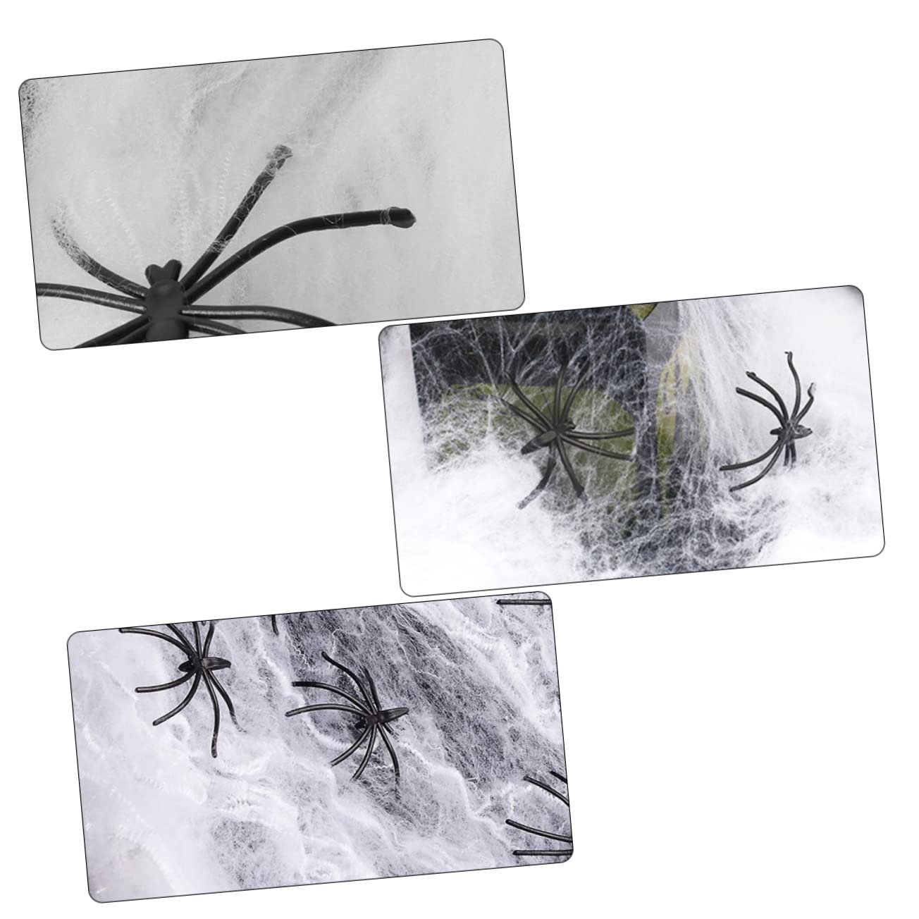 SUPVOX 2 Set Decorazione Halloween Ragno Cotone Allarmante Ragno di Halloween Sospeso Decorazioni Impostore Arredamento Ragnatela Ragnatele Bianca 10 Confezioni*2