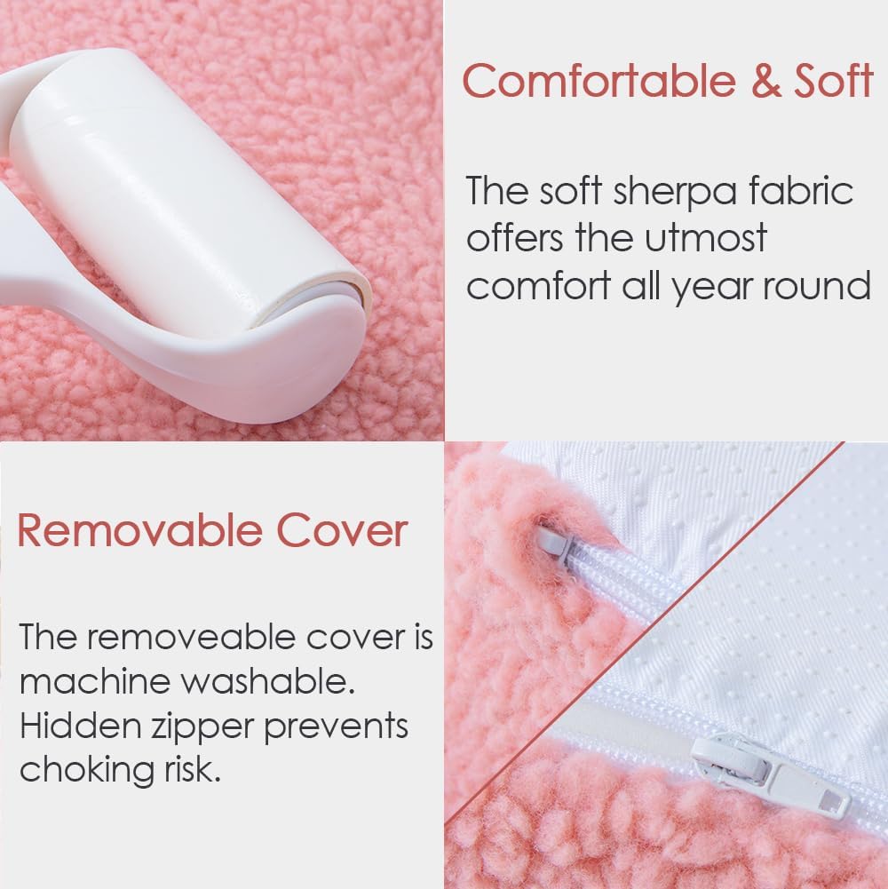 Furnishh Kids Sofa Couch Fold Out, Baby Toddler Comfy Soft Chair for Boys Girls, Flip Out Foldable Children 2 in 1 Convertible Sofa to Lounger, Folding Child Sleeper for Playroom, Pink - Image 3