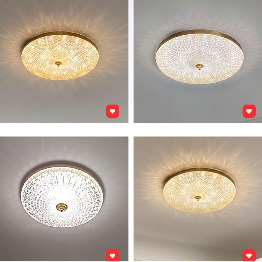 Lampa Sufitowa Dimbare led-inbouwplafondlamp Nordic laag profiel ronde plafondlamp met acryl kap Koperen inbouwverlichtingsarmaturen voor keuken slaapkamer woonkamer Biuro
