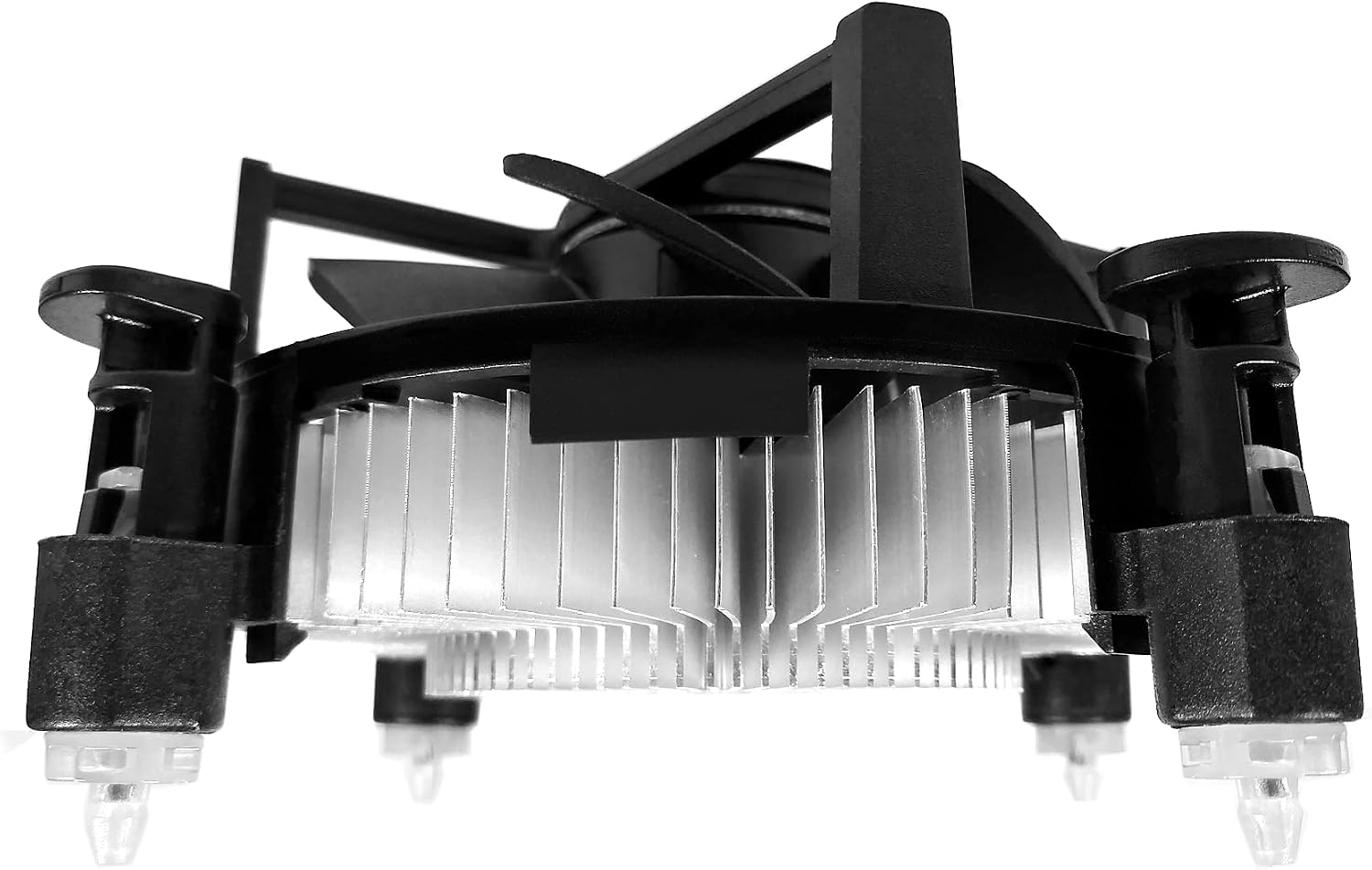 TRONWIRE CPU Cooler side view showing heatsink and push pins
