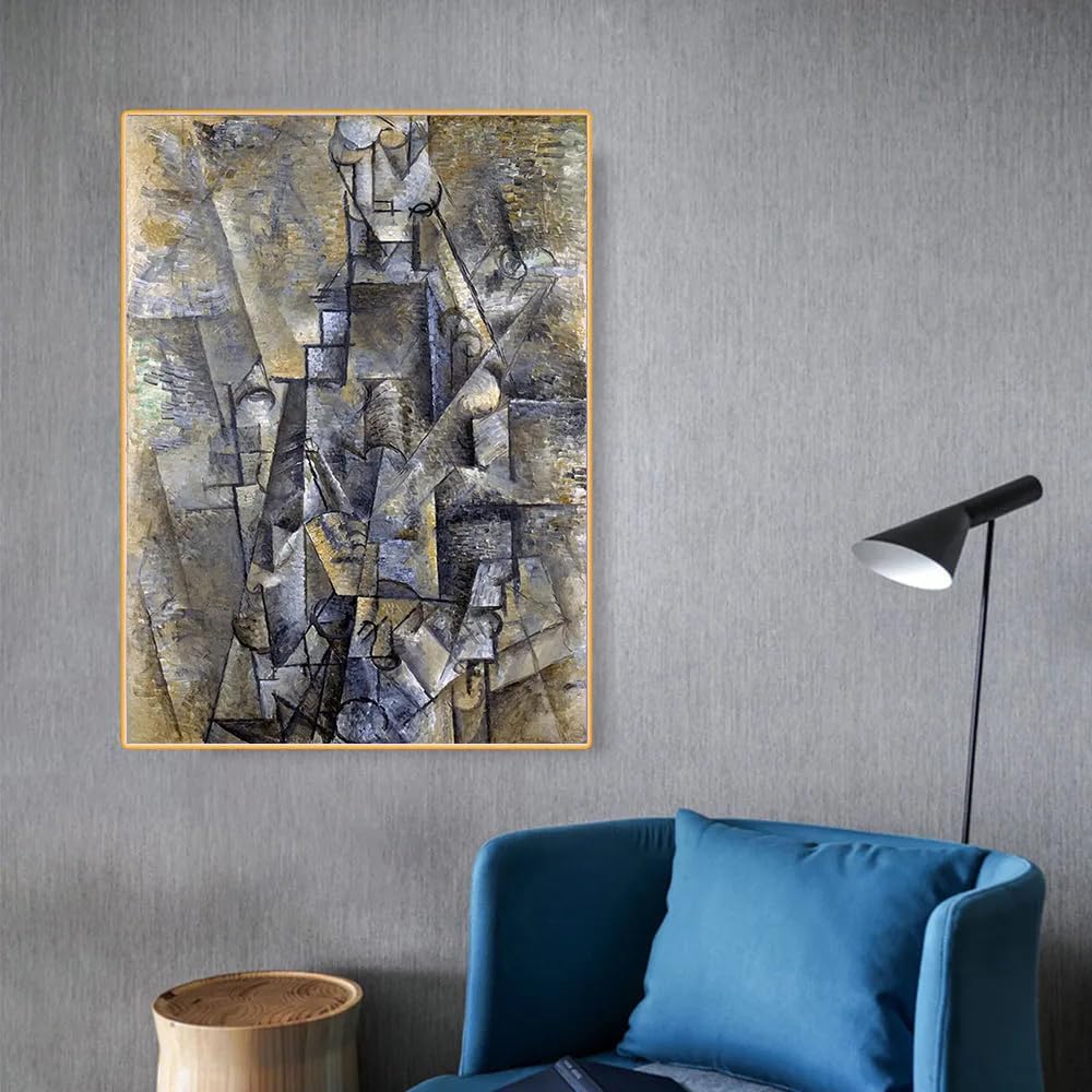 パブロ・ピカソ 「ギターをもつ男」、人物画、巨匠、希少画集画、 新品額装付 パブロ・ピカソ 「ギターをもつ男」、人物画、巨匠、希少画集画