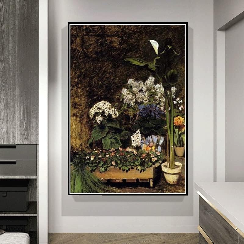 Miniatura 2 de Pintura por números para flores de primavera adultas 1864 Pintura por Auguste Renoir Kit de pintura por números sobre lienzo para principiantes