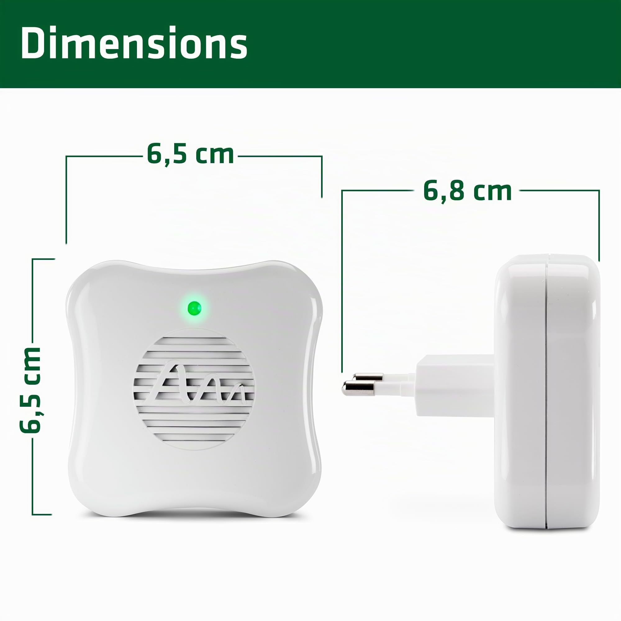 GARDIGO® Répulsif Anti-Araignée à Ultrasons – Lot de 2 – Usage Intérieur, Portée 25 m² – Anti Insectes Ultrasonique, Solution Écologique sans Produit Chimique