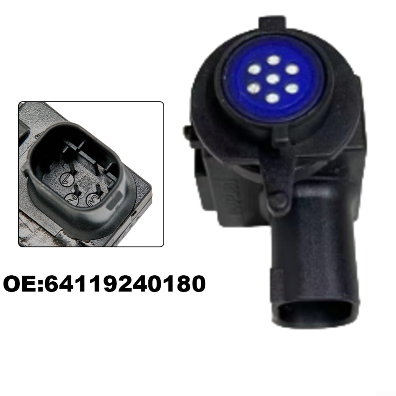 Sensor de calidad del aire del montaje de la bayoneta para BMW 3 Touring E91, detector de aire de cabina con OE 64119240180, diseño de plástico y metal para fácil instalación, negro