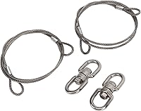 Vista 6 de Cable de elevación de remolque, 2 unidades, 3.3 ft 125542 304 acero inoxidable puerta cable para remolques gorila grúas RV