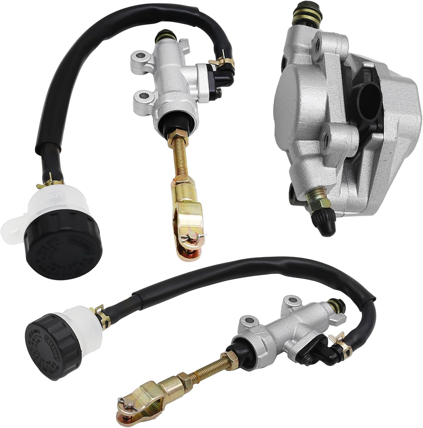 EATAKWARD Rear Foot Disc Hydraulic Brake Master Cylinder Caliper Assembly, Replacement for 150cc 200cc 250cc Taotao Coolster Roketa Vitacci Peace SunL RPS Icebear Chinese ATV Quad 4 Wheeler Dune Buggy