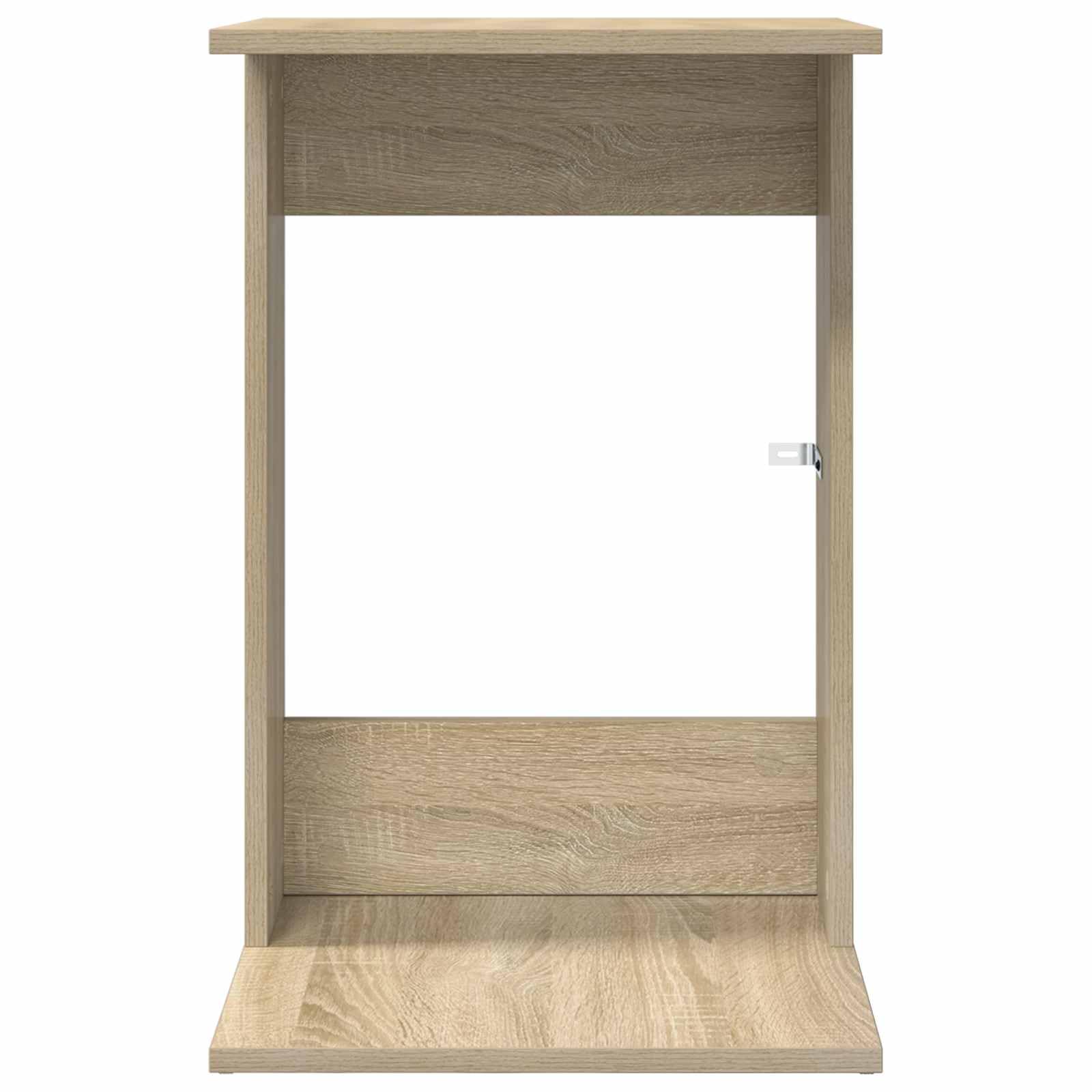 Mesa auxiliar de roble Sonoma, 40 x 38 x 62,5 cm, moderna mesa de centro de madera para salón y dormitorio, mesa estable con aspecto de madera para sofá y sillón