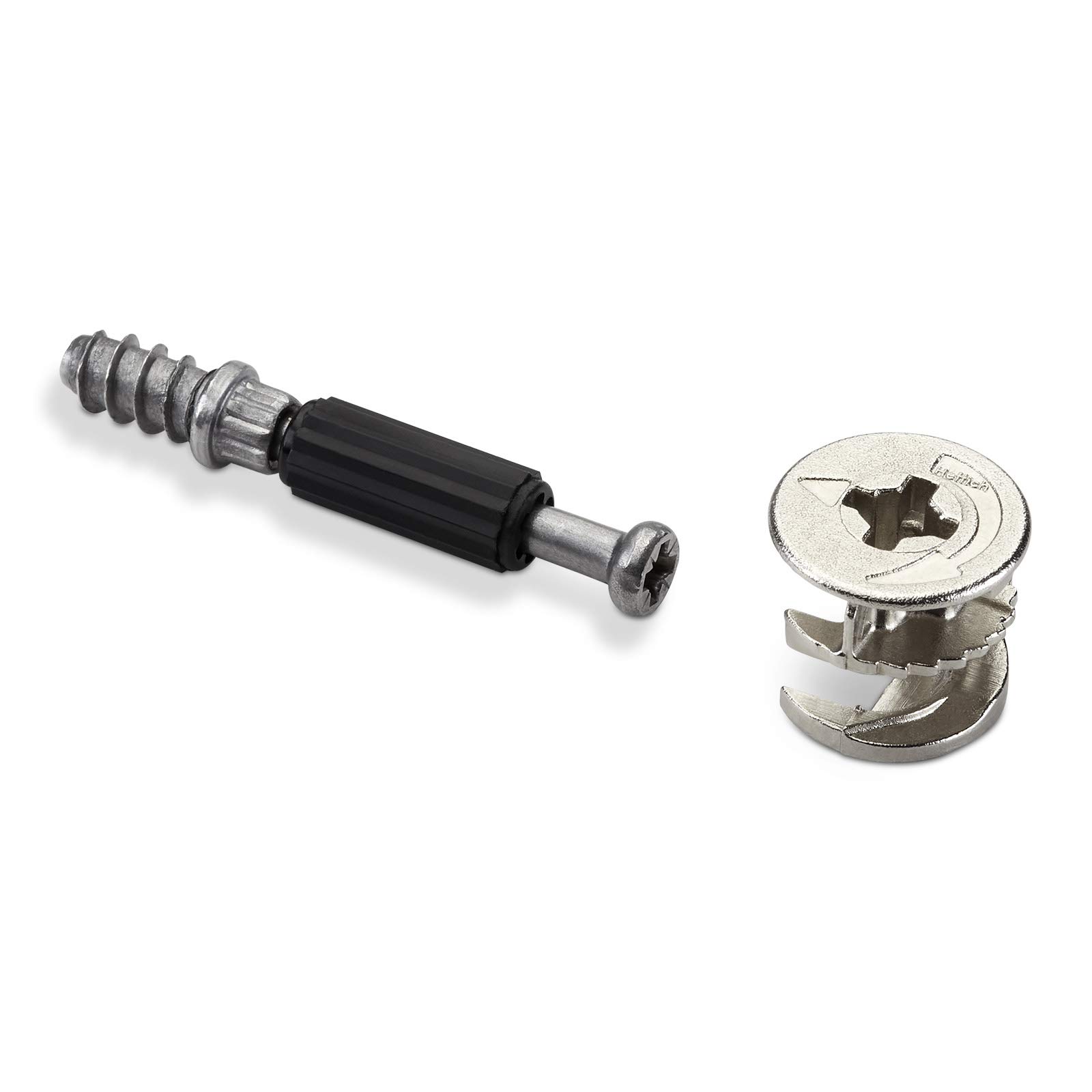 Hettich Rastex 15 eccentric body connectors with collar (diameter 16 mm) screw-in dowels Twister DU 232 T (M6 x 11 mm) connection fittings from Sotech Pack of 50 - Image 2