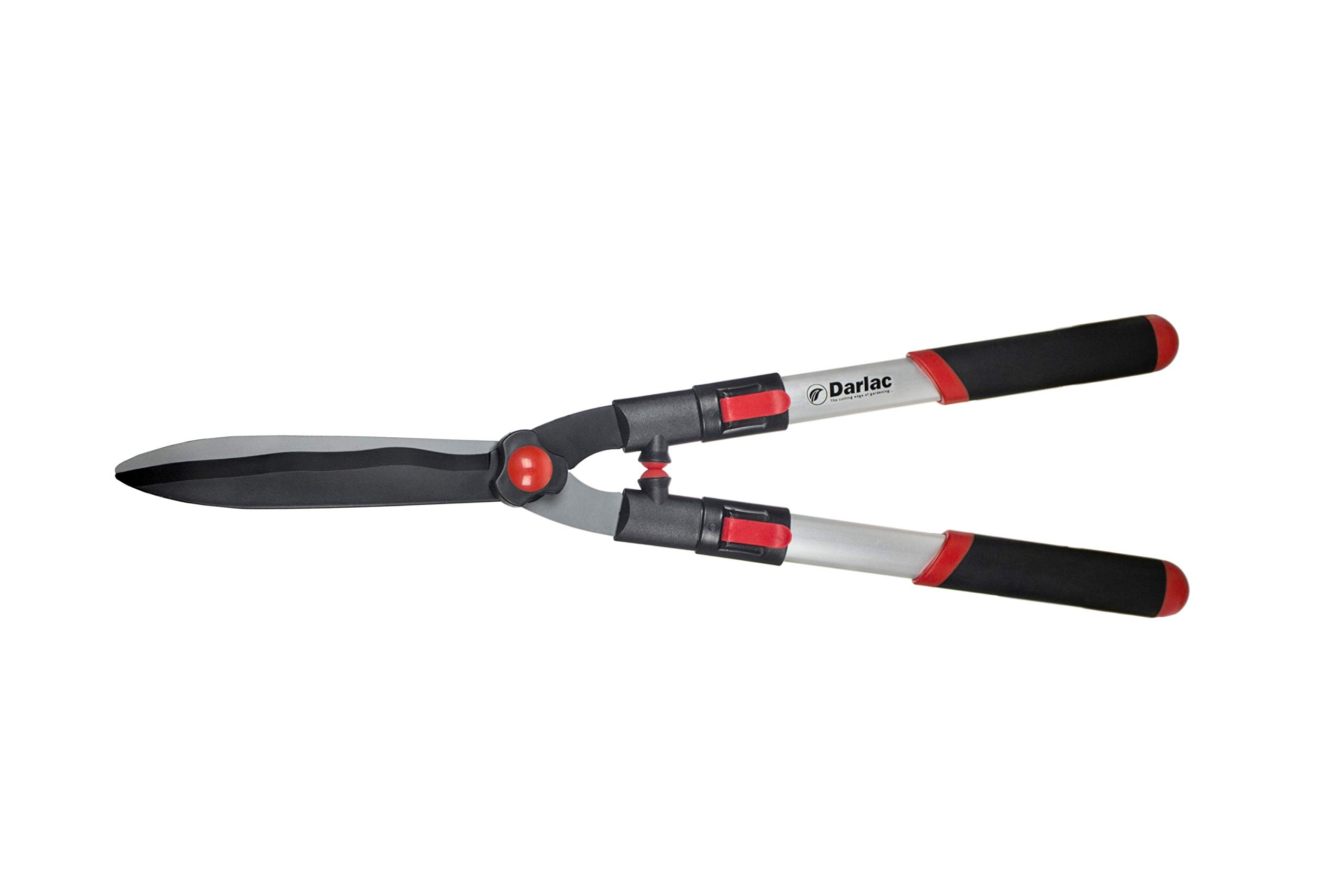 DarlacFlip-Lock Telescopic Hedge Shear - Carbon Steel Anvil Blade - Parrot-Beak Style - Multicolor - 670mm Cutting Width