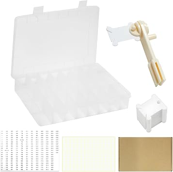 Embroidery Floss Bobbins Kit, Cross Stitch Thread Storage Set, Embroidery Floss Organizer with Bobbin Winder, Plastic Thread Organizer for DIY Craft Cotton Threads Sewing Storage