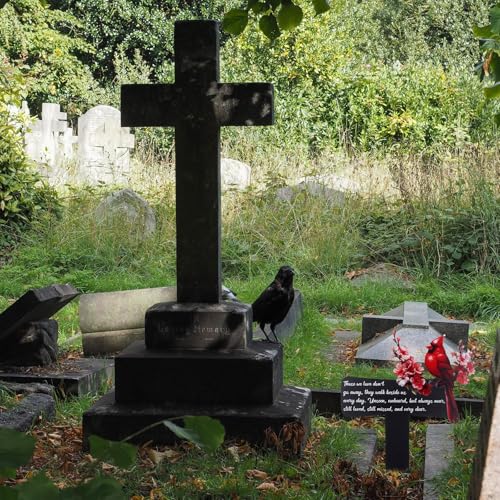 Cardinal Grave Decorations For Cemetery 11.8 X 7.87 for Cemetery Metal Sympathy Stakes Memorial Gift for Garden Yard - Thumbnail 7