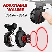 Vista 2 de Bocina de bicicleta electrónica de 120 db para ciclismo, cuerno de bicicleta eléctrica, 4 modos de sonido con batería recargable, impermeable