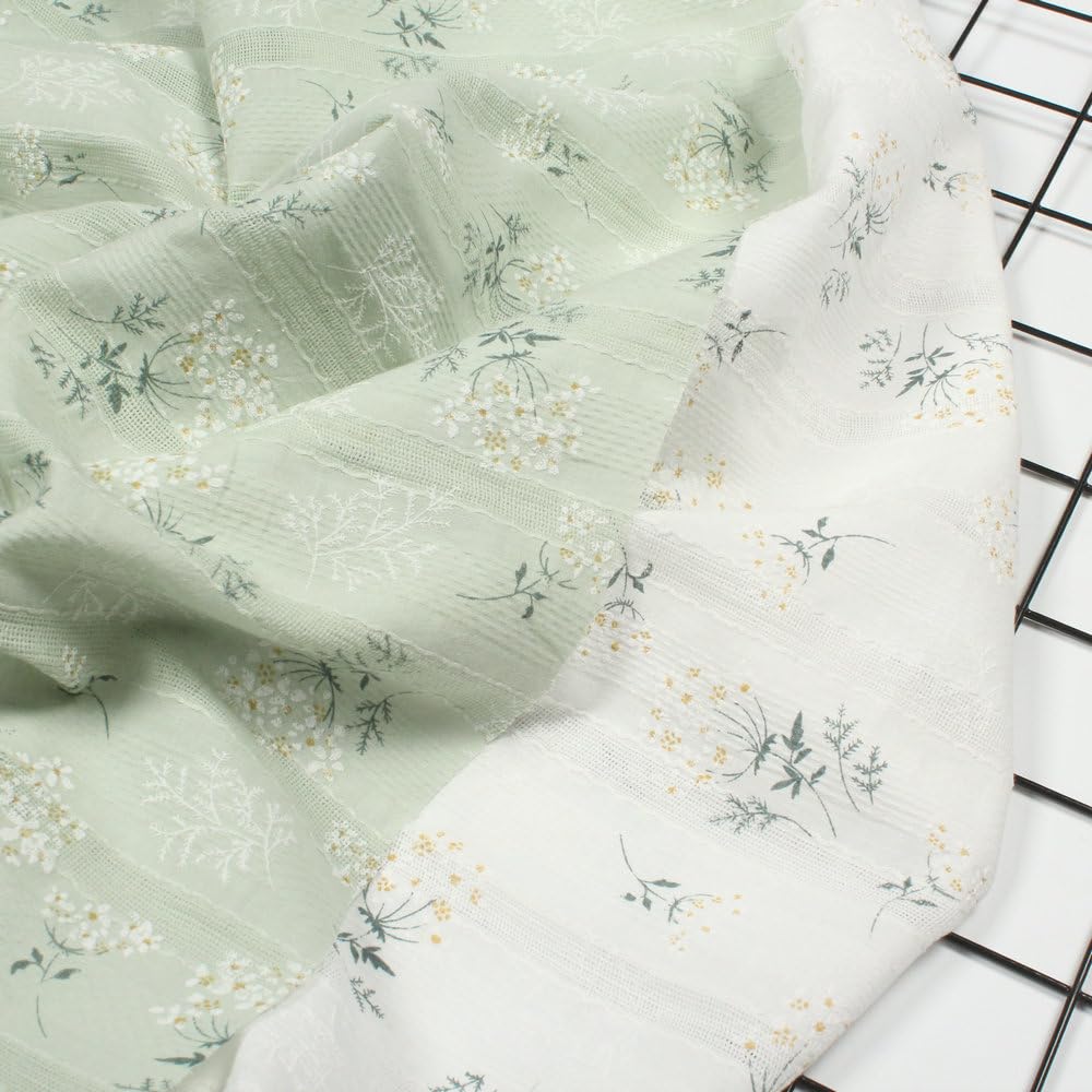 Tela para Tapizar Tela Jacquard con Estampado Hueco Bordado, 50x140cm, Rama de Flores, Tela de algodón, decoración de Ropa for el hogar, 150 g/m Tela Tapizar(Beige,140x200cm)