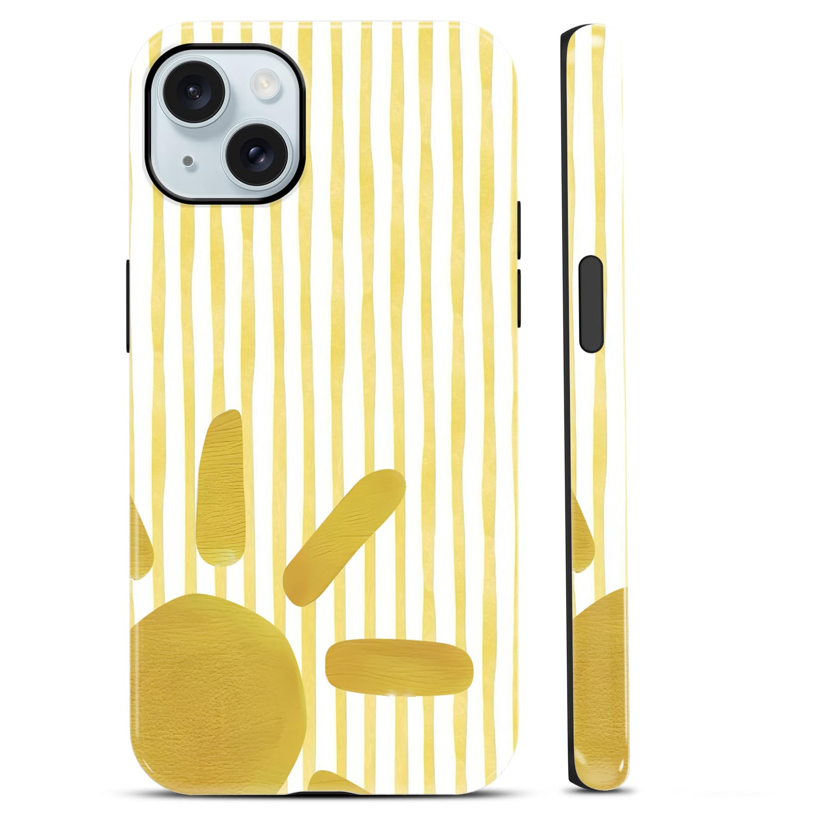 Coque iPhone 15 été à rayures en TPU et PC rigide antichoc - 8