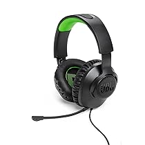 JBL Quantum 100X Cuffie Gaming Over-Ear con Filo, Headset da gioco con Microfono Boom Direzionale Rimovibile, Realizzato per Xbox, Compatibilità Multipiattaforma e Altre Console, Nero e Verde