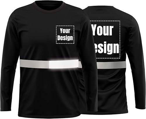 Miniatura 7 de La alta visibilidad reflexiva de las camisetas de la seguridad del logotipo de encargo Hola Vis de