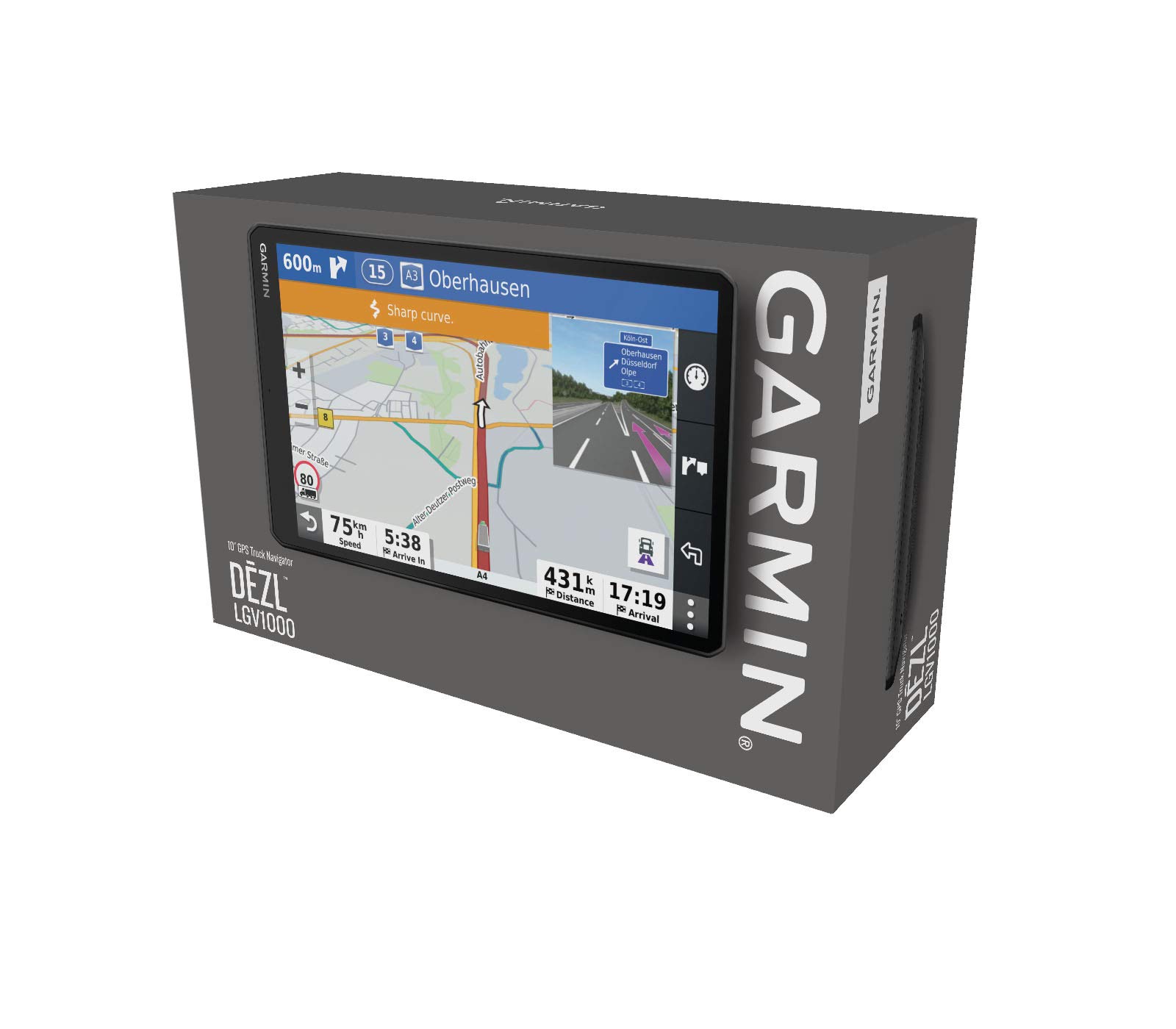 Garmin dēzl LGV1000 MT-D, Infotraffico DAB, Display da 10", Mappa Europa, Navigazione in base a dimensioni, peso e carico, Truck Parking Europe