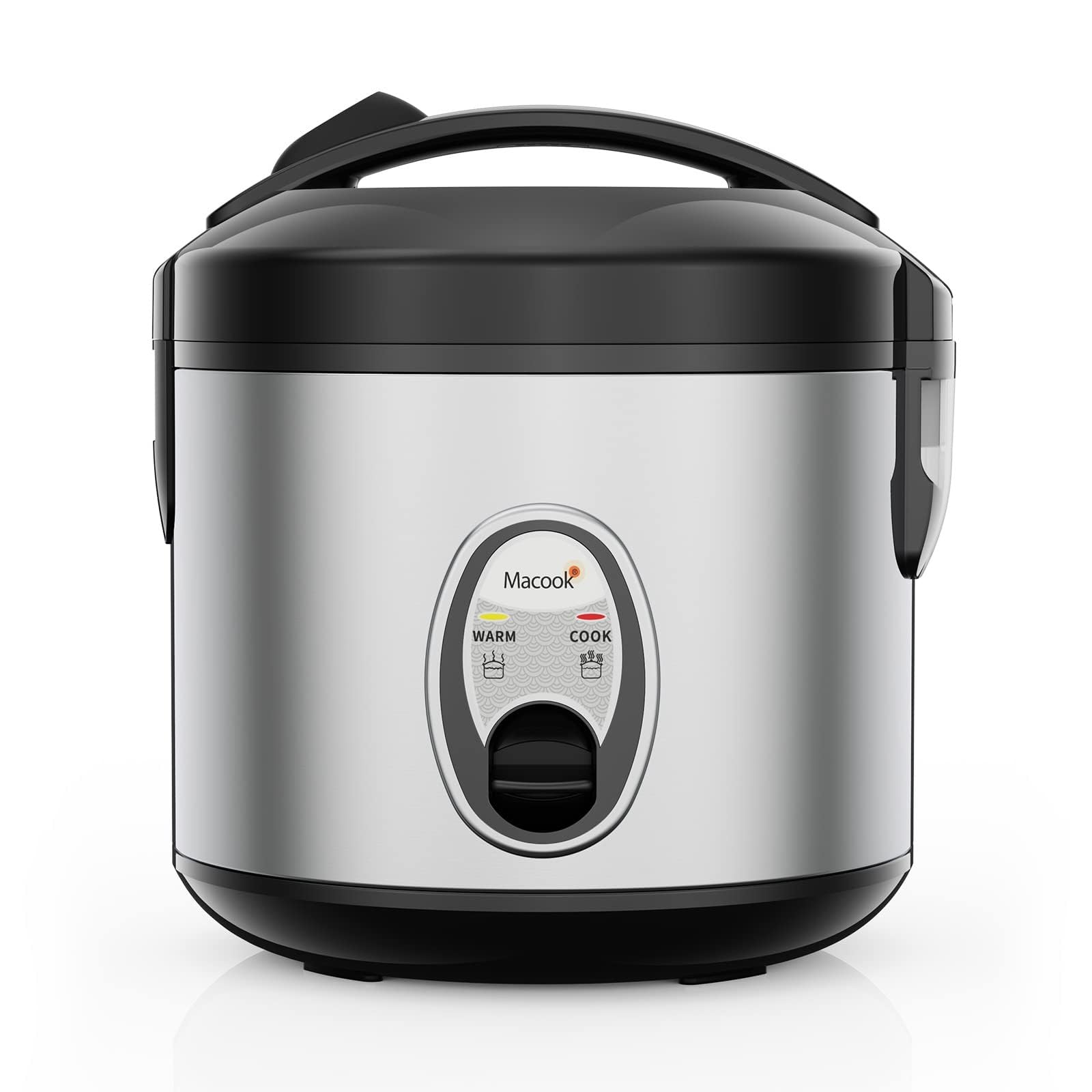 THEGA Cuociriso Piccolo, Cuociriso con Vaporiera per Riso (5 Tazze, 1 Litro), Mini Cuociriso con Protezione dalle Alte Temperature - Cottura 15-20 Minuti - Rivestimento Antiaderente per Cuociriso