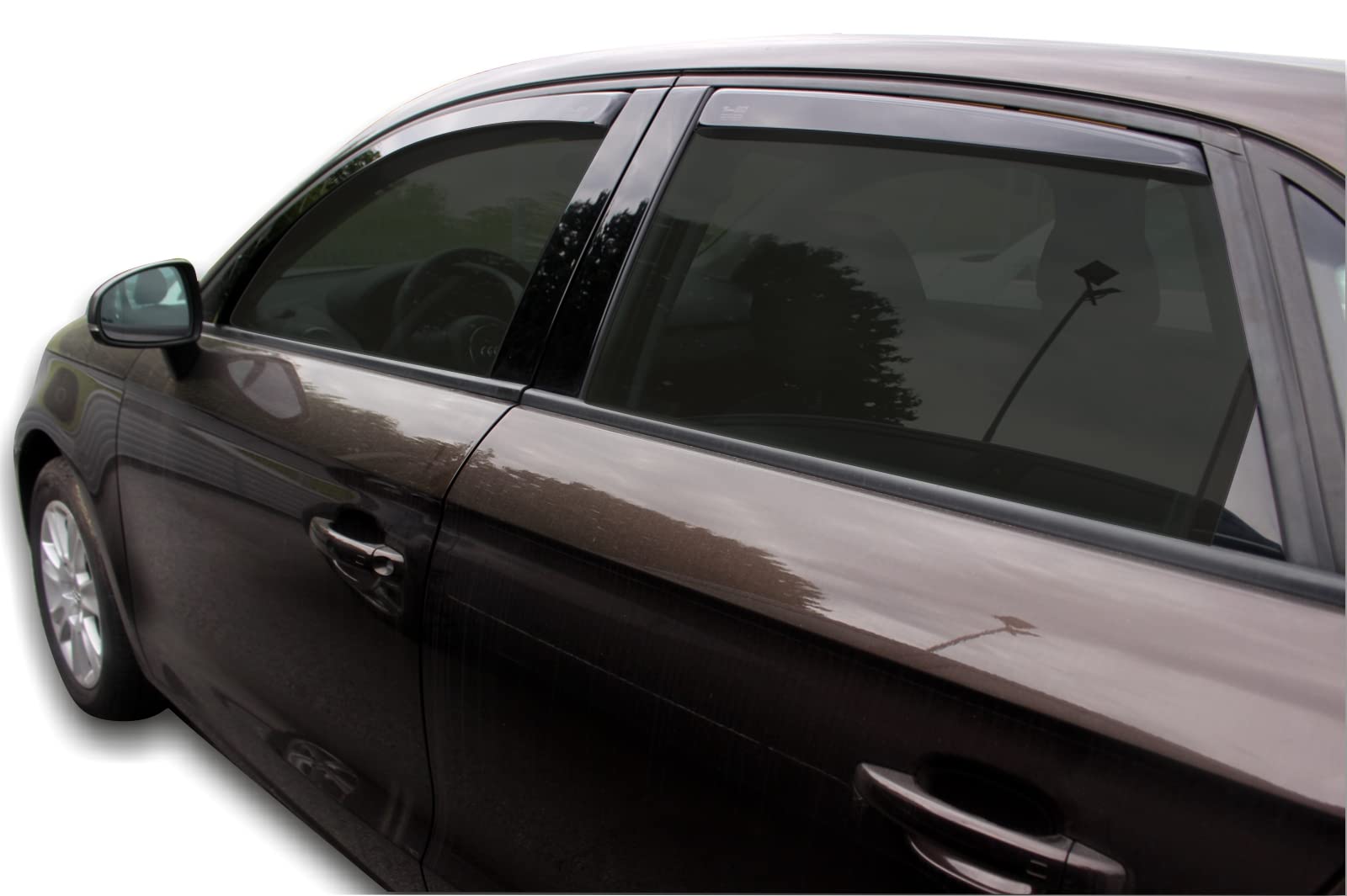 J&J AUTOMOTIVE Deflettori d'Aria per Audi A1 5-Porte 2010-2018, Set da 4 Pezzi, Nero Fumé Oscurato Heko