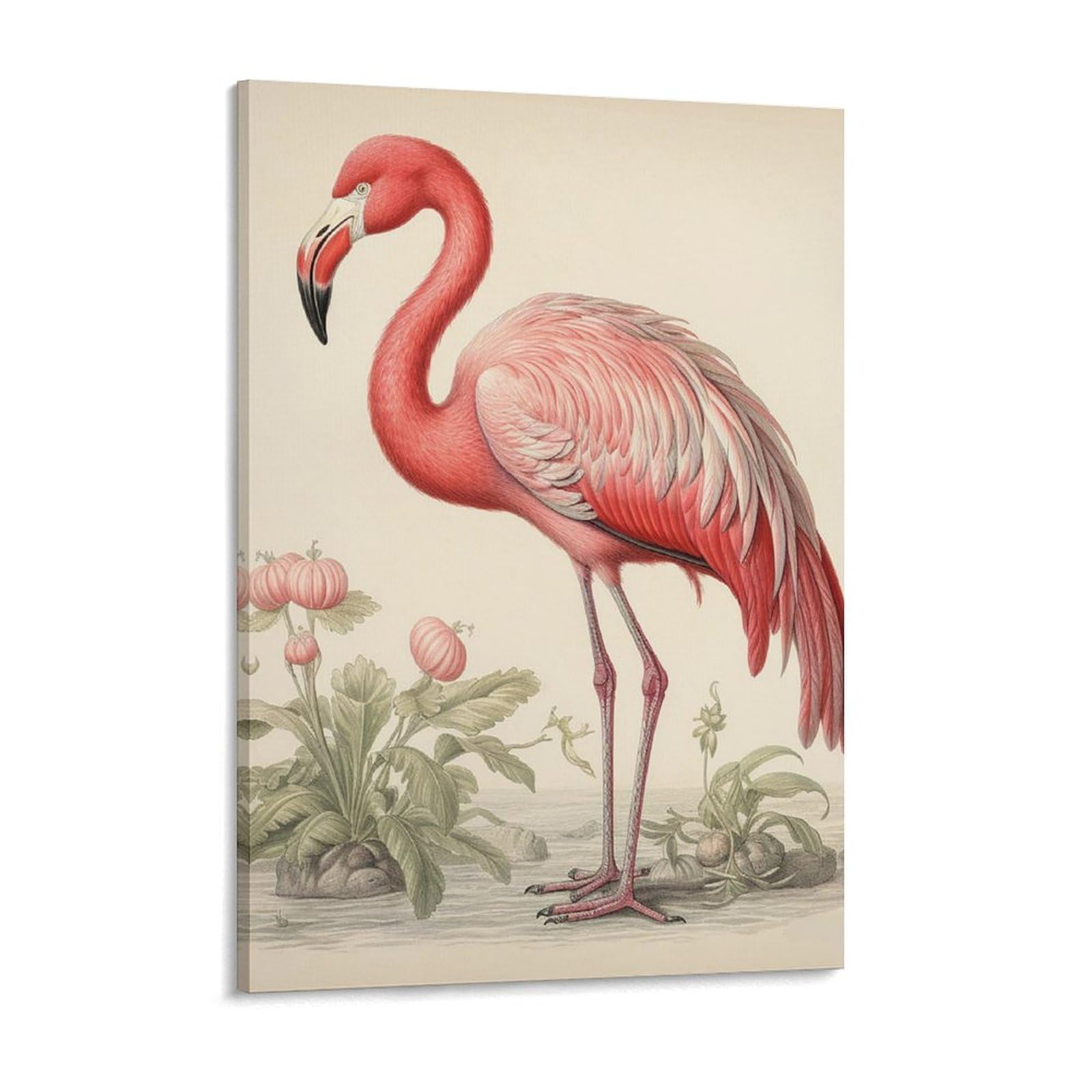 NTVOWPZO Art Flamingo Canvas Wall Art for Bedroom 18x24inch Canvas Prints Artwork for Walls Modern Picture Artwork Painting for Living Room Aesthetic Wall Paintings for Bathroom Kitchen Office Decor