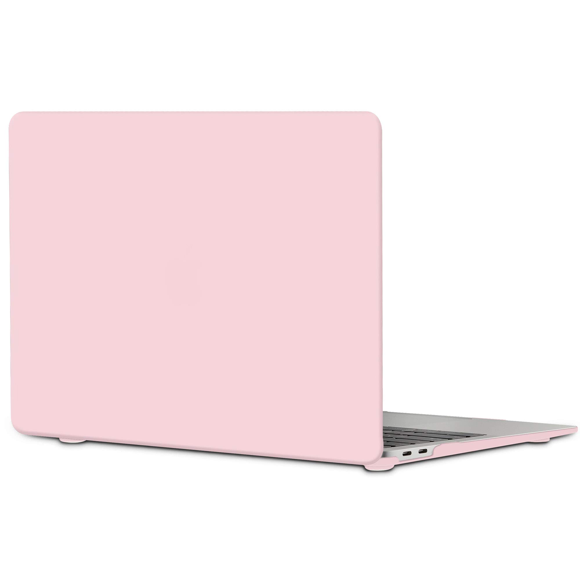 TECOOL Custodia MacBook Air 13 Pollici Retina M1 2020 2019 2018 A2337 A2179 A1932 con Touch ID, Case Cover Opaca Rigida Plastica Ultrasottile +Accessori Copritastiera Silicone Italia Layout, Rosa