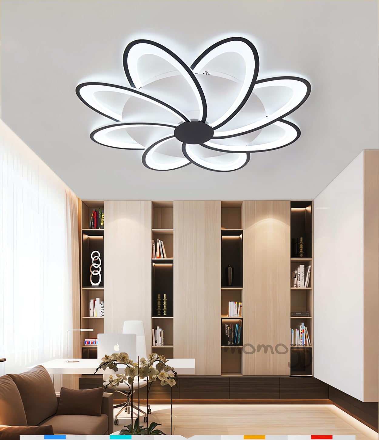 Éclairage de plafond salon moderne et lumière chambre télécommande - 8