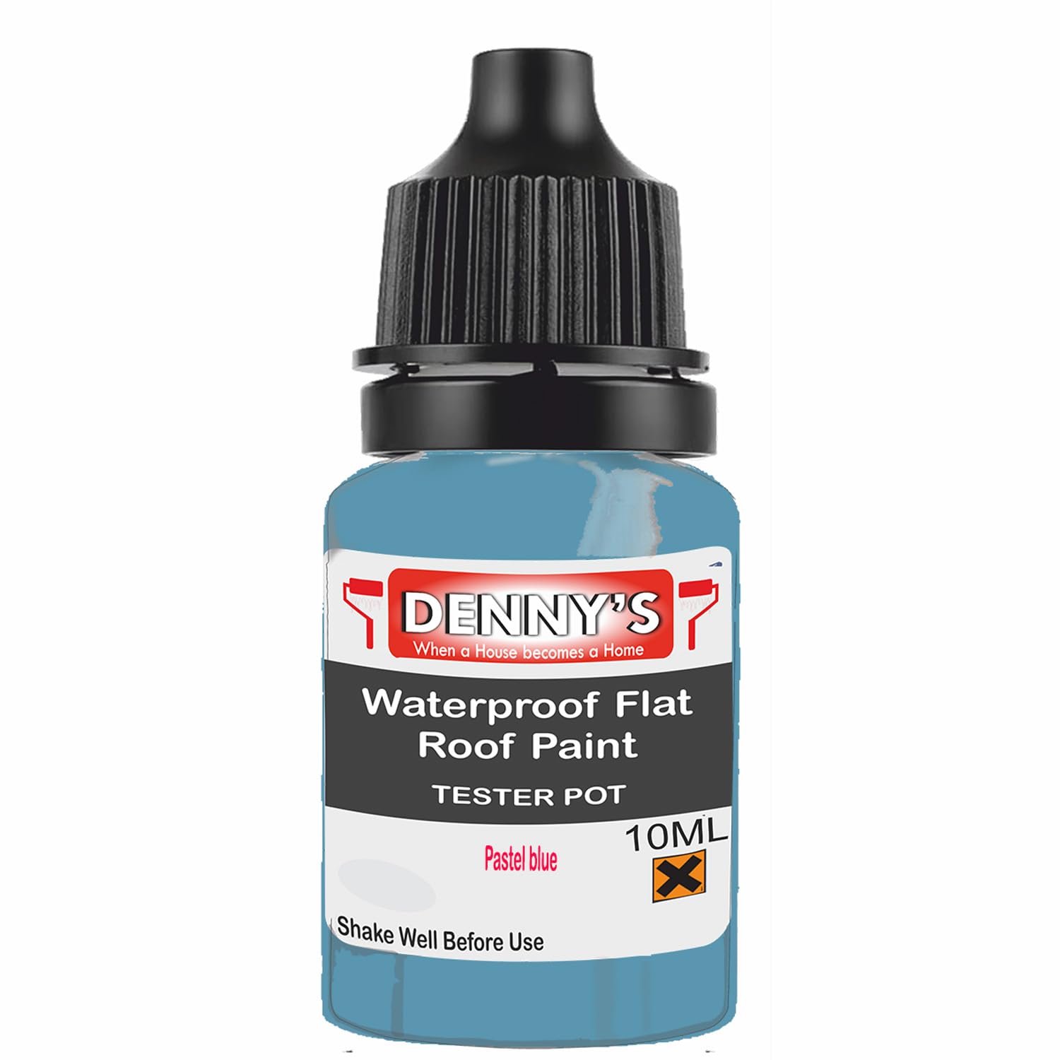 SCOOBYS PAINTS BACK IN THE MIX Chlorinated Rubber Flat Roof Paint – Waterproof Roof Sealer & Leak Repair Coating, Quick Drying, High Adhesion (Pastel blue, 10ML Tester Bottle)