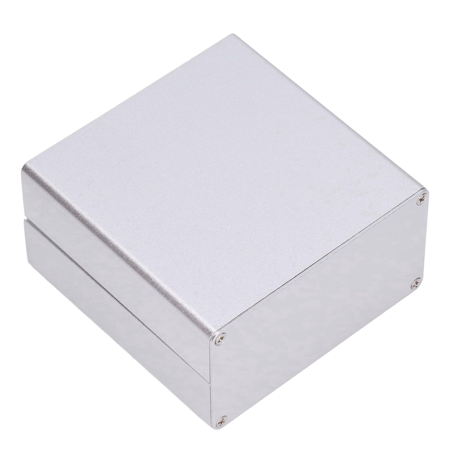 Boîtier en aluminium argenté, boîtier PCB en aluminium, boîtier en métal, boîtier vide – 4,3 x 4,3 x 2,3 cm (L x l x H)