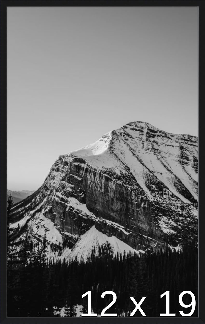 Frame It Easy 12 1/2 x 19 Satin Black Metal Frame (Ashford) 12.5x19 inches