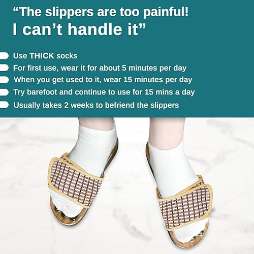 Miniatura 4 de Pantuflas de masaje de acupresión con piedra de tierra (hombres 8-9.5mujeres 9.5-11)