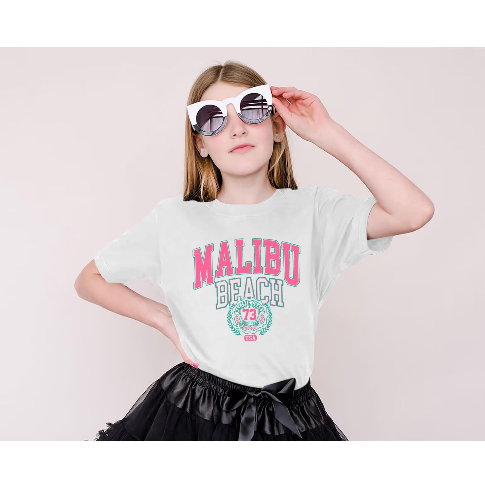 Sulayesh Lindas camisetas con gráficos de letras para niñas, camisetas estéticas de gran tamaño, camisetas de moda holgadas, casuales, camisetas de verano