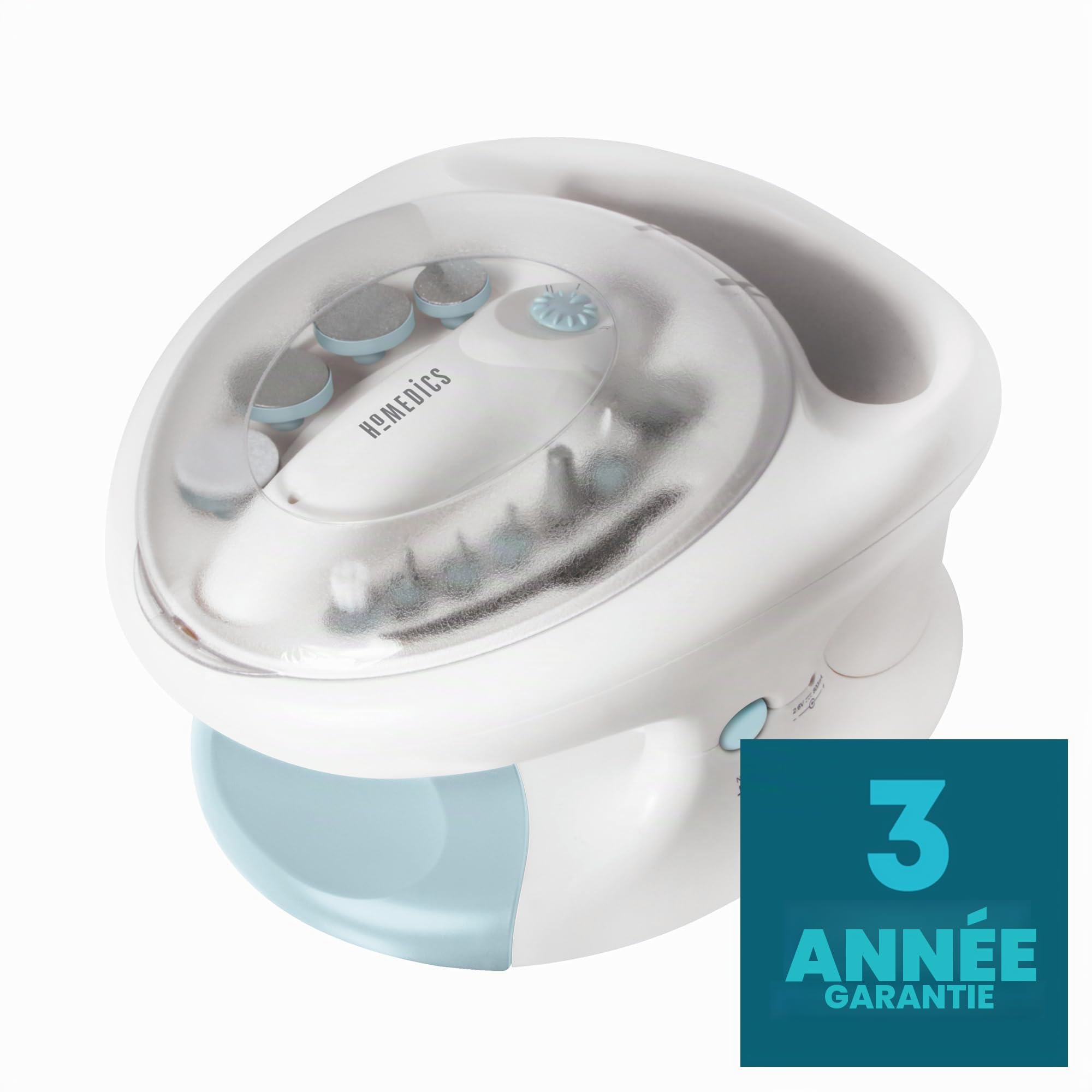 Kit De Manucure Spa De Luxe Homedics | Bain À Remous Pour Ongles, 12 Accessoires Manucure + Pédicure Pour Limer, Polir, Enlever Les Peaux Mortes, Repousser Les Cuticules Et Sécher Le Vernis