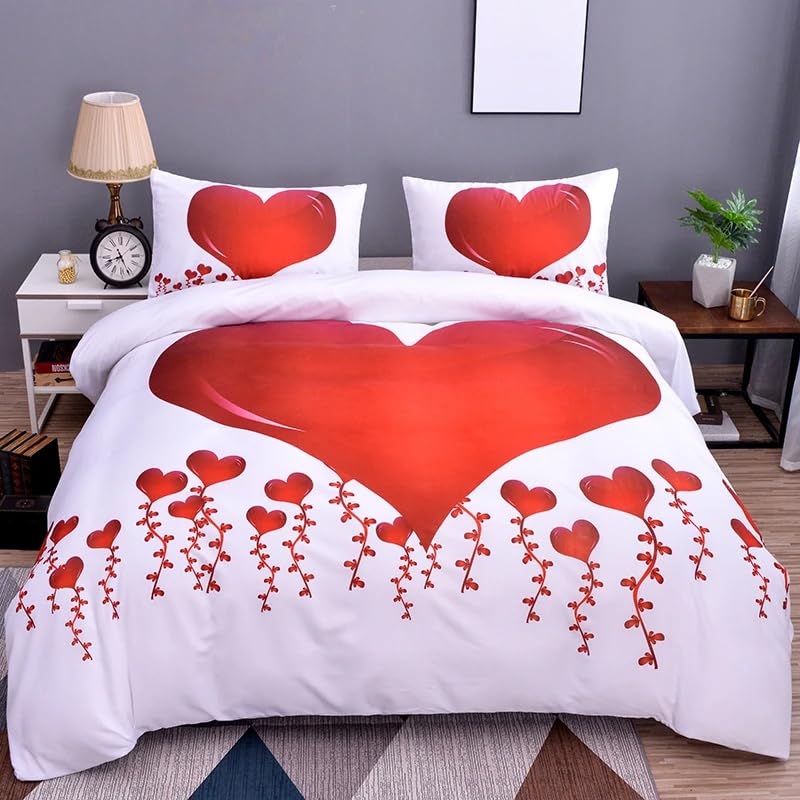 Housse de couette cœur romantique pour transformer l'ambiance de votre chambre