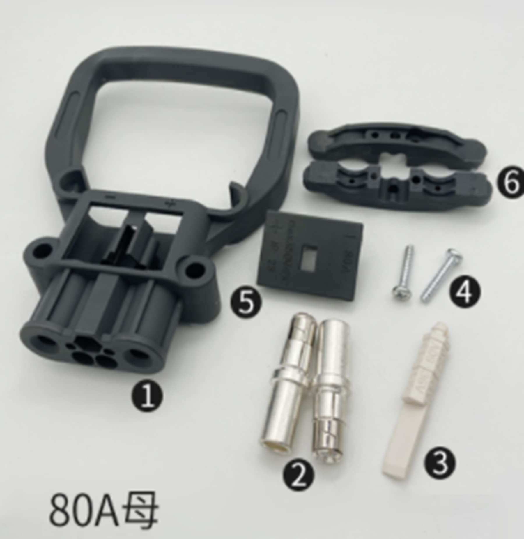 Forklift Charging Connector 80A160A320A Electric Forklift Charging Male + Female Connector Plug Connector (160A)