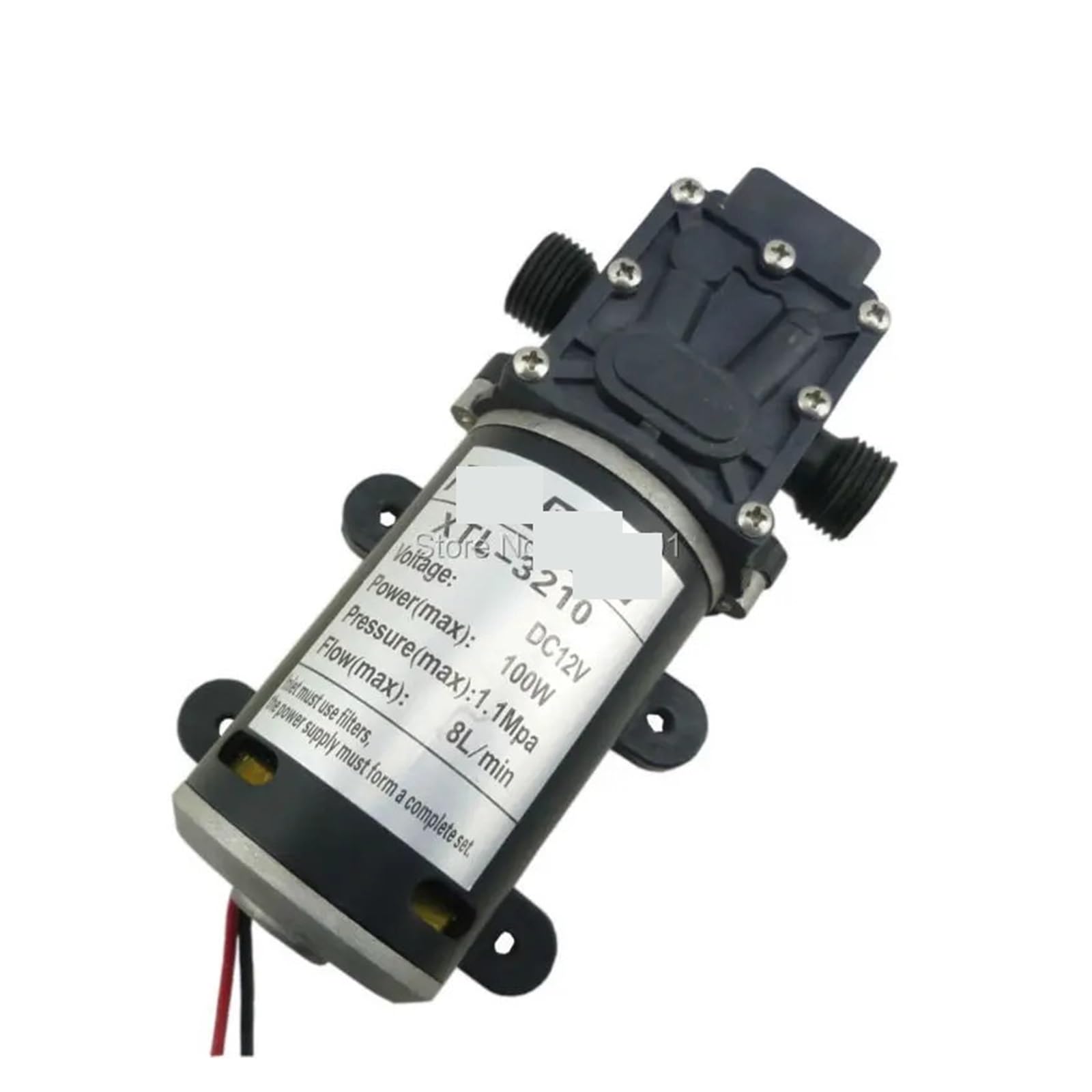 CUDTAPI 8L/min 100W Dc 12v 24 Water Pump High Pressure Self Priming Small Electric Diaphragm Liquid Return Valve Type(Return valve type,DC12)
