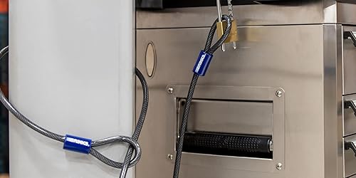 Miniatura 6 de BRINKS - Cable de lazo trenzado de acero comercial de 7 pies x 58 pulgadas - Envoltura de vinilo resistente para protección contra la corrosión,